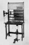 First telephone central in Drammen 1880.jpg